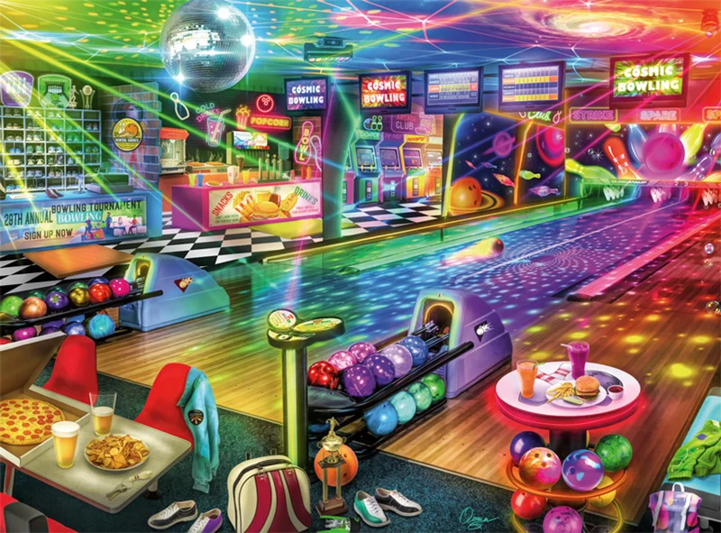 Blacklight Bowling, Aimee Stewart (1000pcs)
