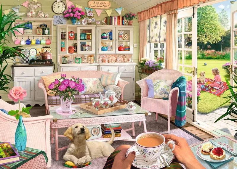 PFG Ravensburger The Tea House - My Haven No 9 (1000pcs) (Usage/Used - PUZZLES FOR GOOD)