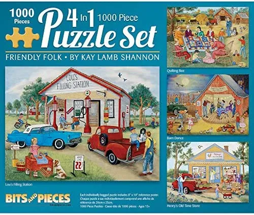 PFG 4-in-1 Set - Friendly Folk (Usagé/Used - PUZZLES FOR GOOD)