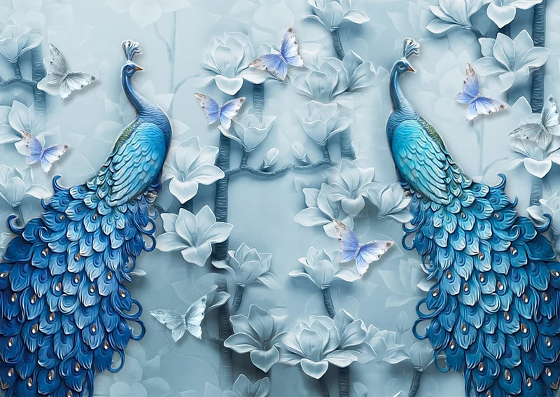 Blue Peacocks (1000pcs)