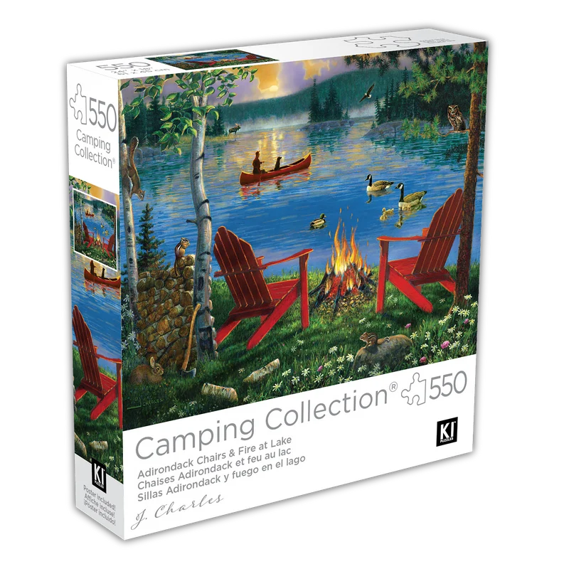 Camping Collection - Adirondack Chairs & Fire at Lake (550pcs)