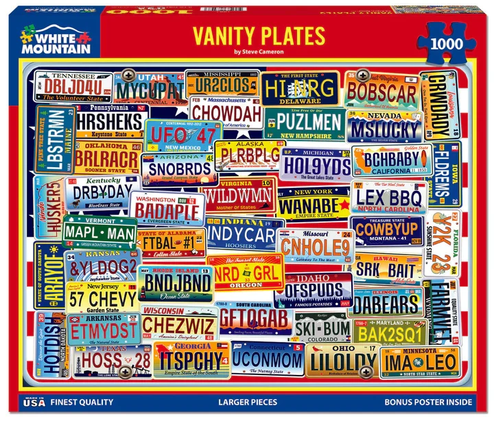 Vanity Plates, Steve Cameron (1000pcs)