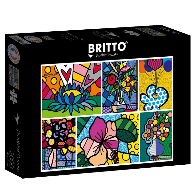 Romero Britto - Collage: Flowers (2000pcs)