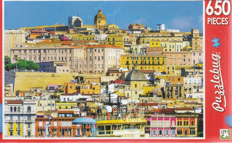 PFG Cagliari, Sardinia, Italy Old Town Skyline (Usagé/Used - PUZZLES FOR GOOD)
