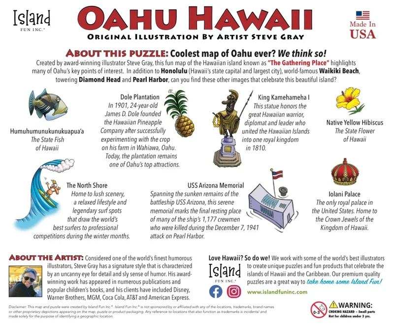 Oahu, Hawaii, Steve Gray (500pcs)
