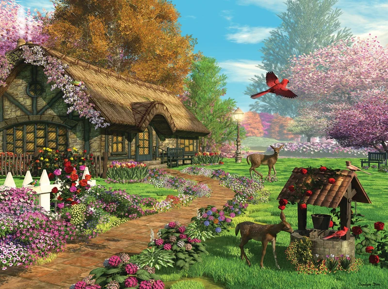 PFG Peaceful Retreat, Caplyn Dor (1000pcs) (Usage/Used - PUZZLES FOR GOOD)
