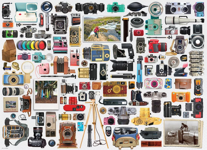PFG The World of Cameras (1000pcs) Usage/Used - PUZZLES FOR GOOD