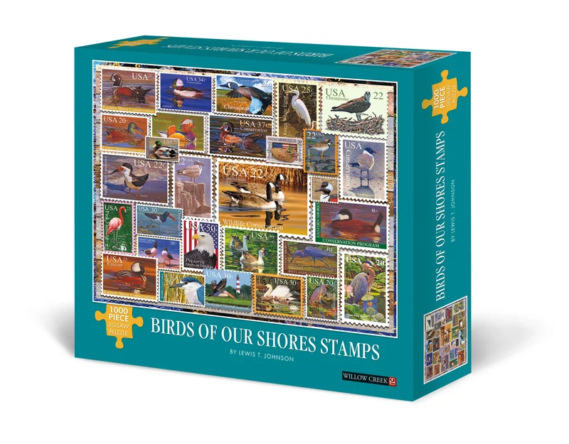 PFG Birds Of Our Shores Stamps (1000pcs) (Usage/Used - PUZZLES FOR GOOD)