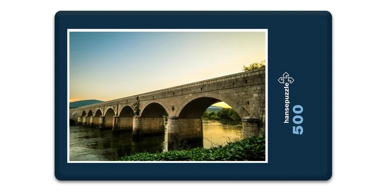 17235 Gebäude - Brücke über Fluss Puzzle