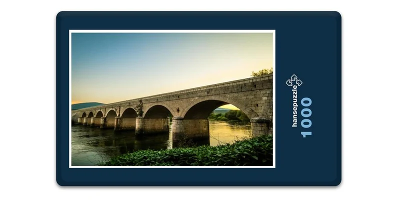 17235 Gebäude - Brücke über Fluss Puzzle