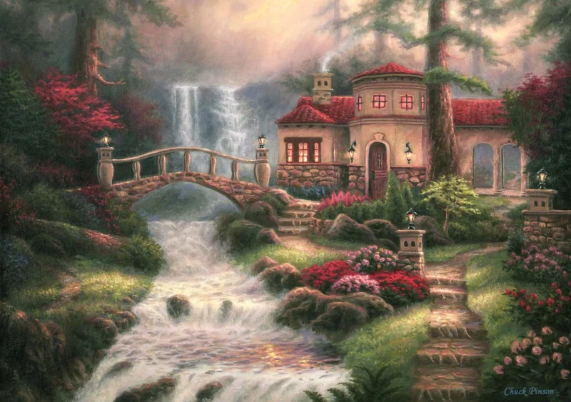 Sierra River Falls, Chuck Pinson (1500pcs)