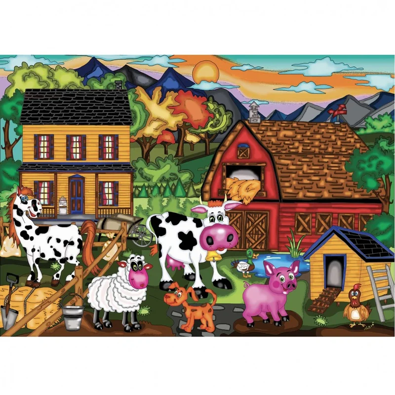 La Ferme Joyeuse / Happy Farm, Anie Maltais (1000pcs)