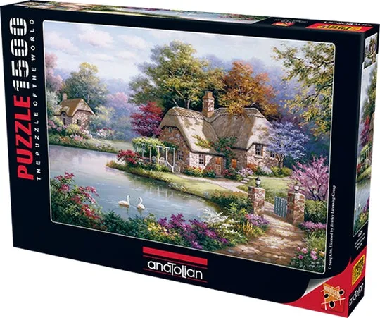 PFG The Swan Cottage, Sung Kim (1500pcs) (Usage/Used - PUZZLES FOR GOOD)