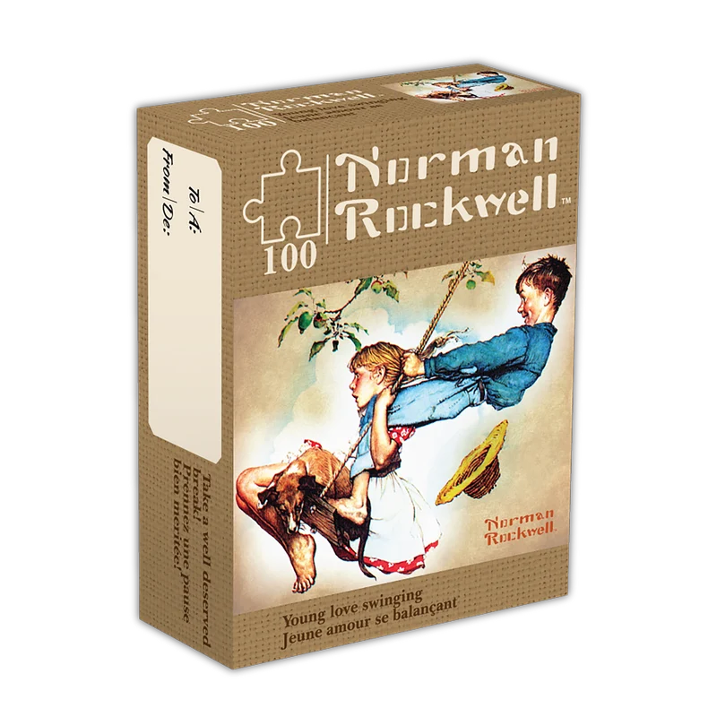 10-minute Break - Young Love Swinging (Jeune amour se balancant), Norman Rockwell (100pcs)