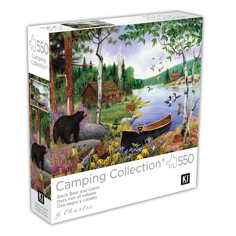 Camping Collection - Black Bear and Cabin (550pcs)