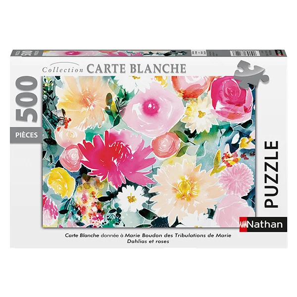 Collection Carte Blanche - Dahlias et Roses (500pcs)