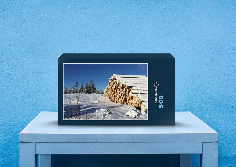 23191 Natur - Holzstapel im Schnee Puzzle