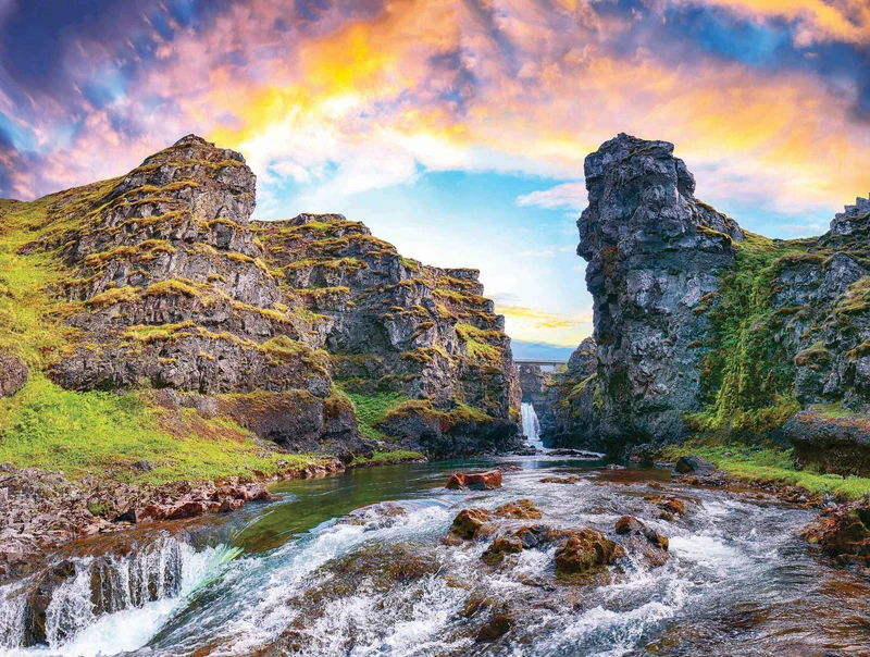 Postcard Collection - Kolugljufur Canyon, Iceland (550pcs)