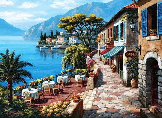 PFG Overlook Cafe II, Sung Kim (1000pcs) (Usage/Used - PUZZLES FOR GOOD)