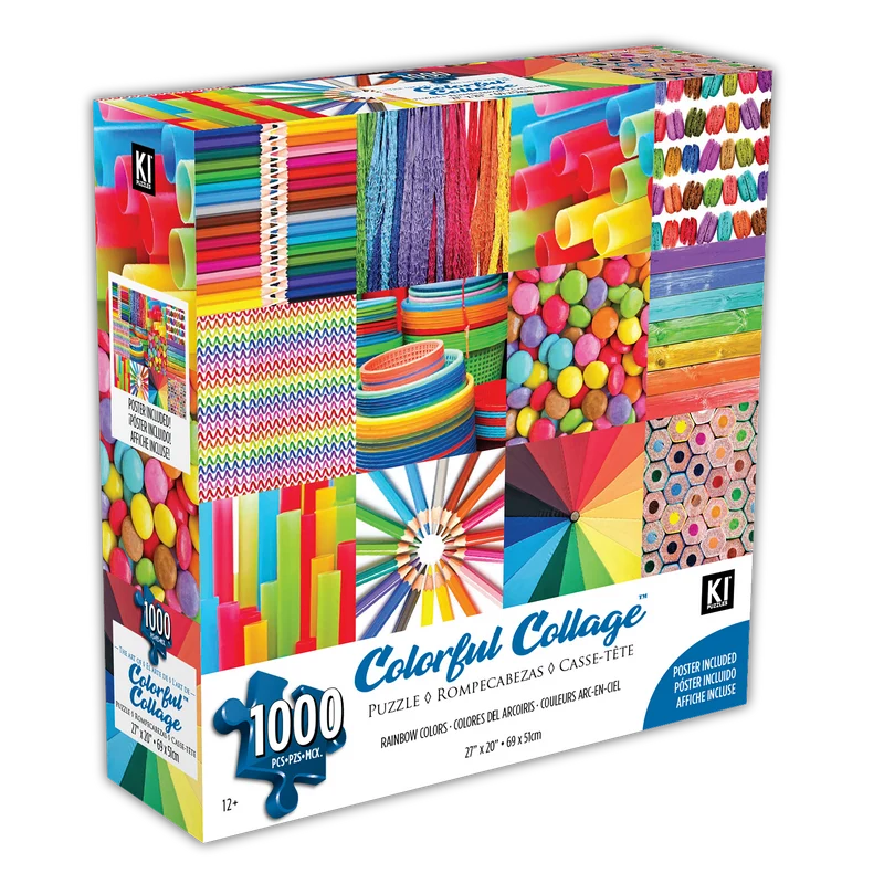 PFG Colorful Collage - Rainbow Colors (1000pcs) (Usage/Used - PUZZLES FOR GOOD)