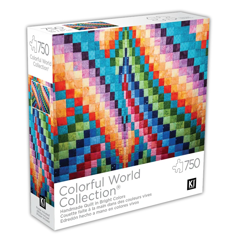 Colorful World - Handmade Quilt in Bright Colors (750pcs)