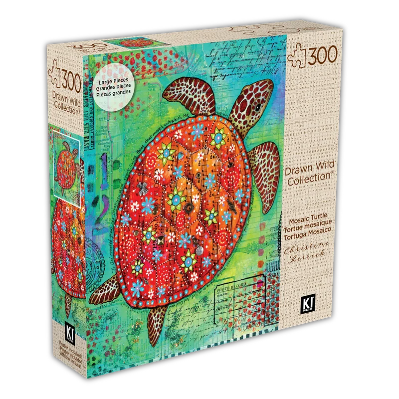 Drawn Wild - Mosaic Turtle, Christine Kerrick (300pcs)