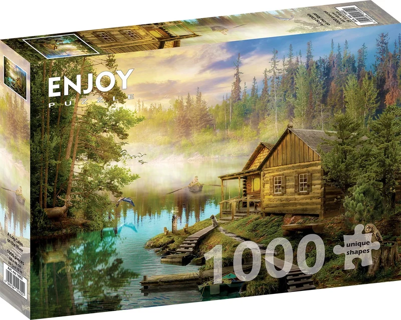 A Log Cabin on the River (1000pcs)