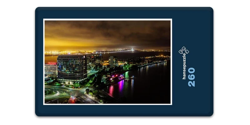 17450 Orte - Emeryville bei Nacht Puzzle