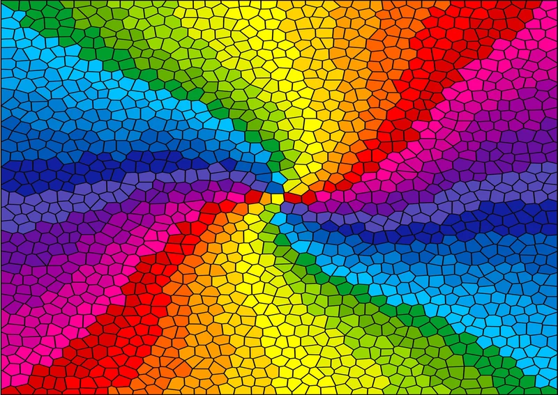 Stained Glass Rainbow Burst (1000pcs)