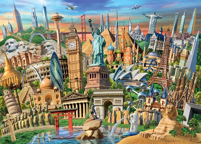 Ravensburger World Landmarks, Adrian Chesterman (1000pcs)