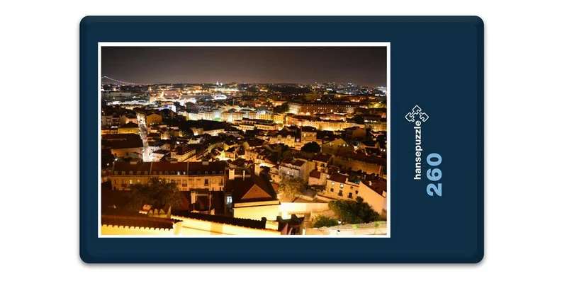 17501 Orte - Lissabon bei Nacht Puzzle