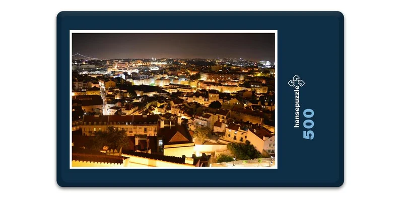 17501 Orte - Lissabon bei Nacht Puzzle