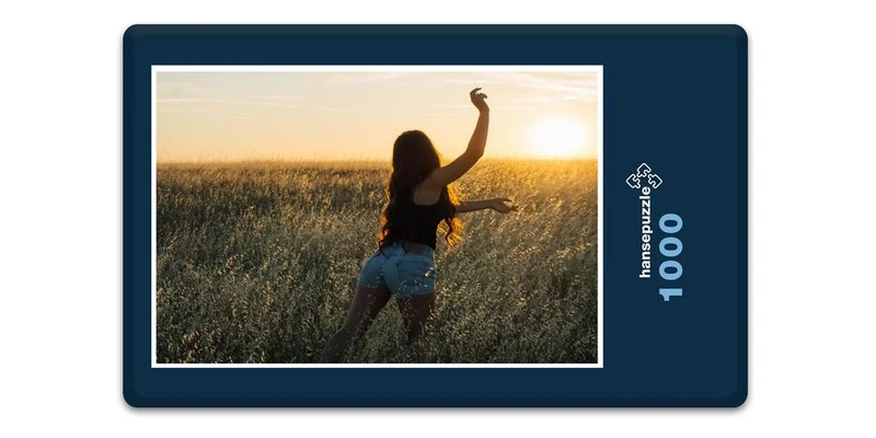 17571 Menschen - Frau im Feld Puzzle