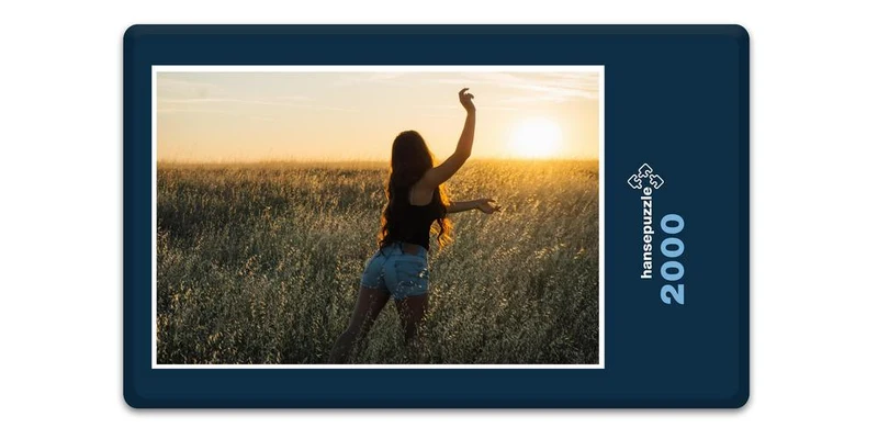 17571 Menschen - Frau im Feld Puzzle