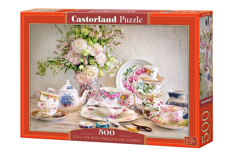 Still Life with Porcelain and Flowers (500pcs)