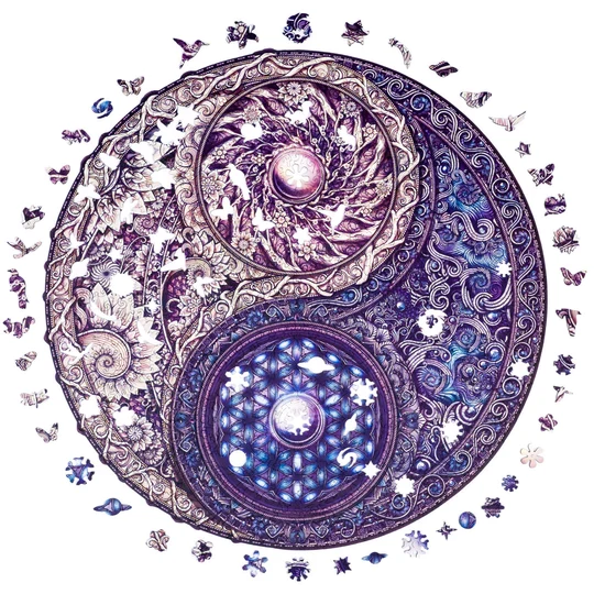 Overarching Opposites MANDALA (Size M) (Wooden Jigsaw Puzzle)