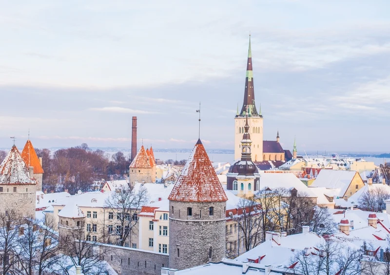 43286 Gebäude - Stadt im Winter Puzzle