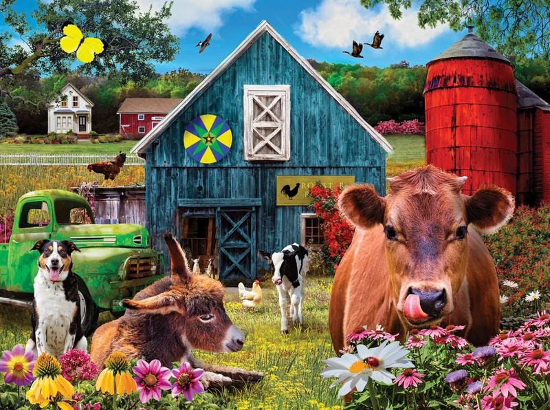 Rooster Hollow, Karen Burke (Puzzle & Tray Kit) (1000pcs)