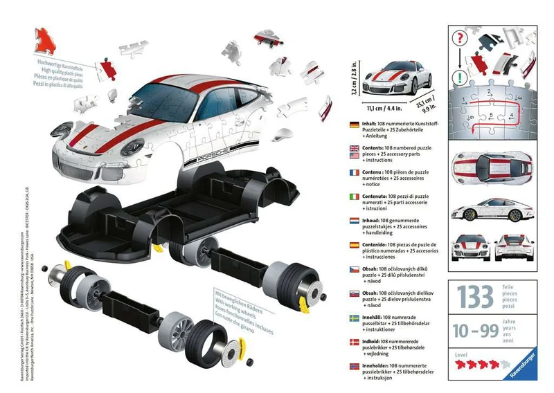 Ravensburger Porsch 911 R (3D Puzzle)