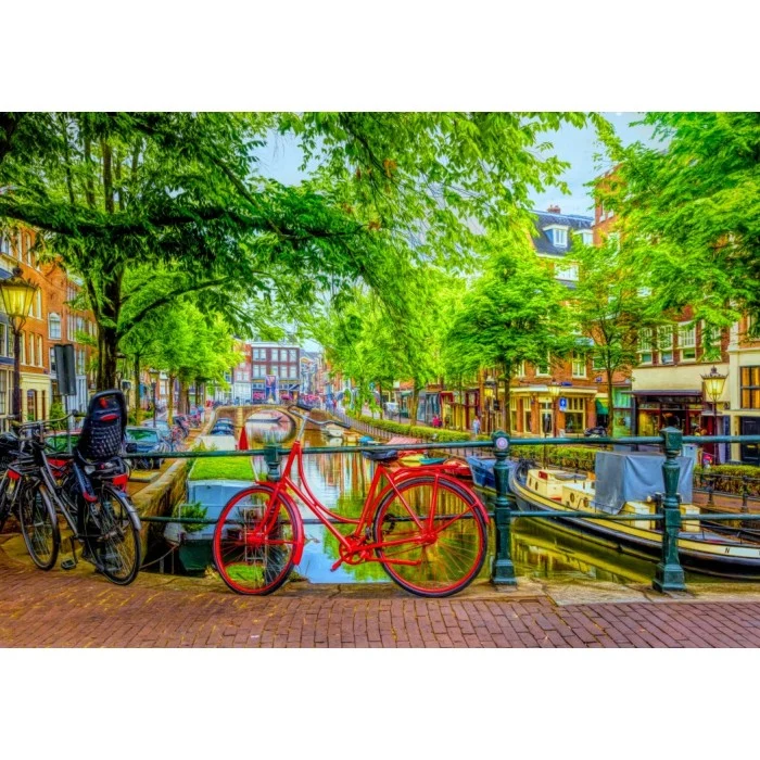 The Red Bike in Amsterdam (1000pcs)