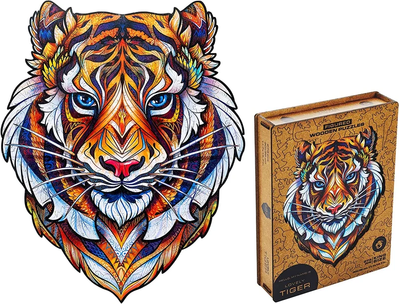 Lovely Tiger (King Size) (Wooden Jigsaw Puzzle)