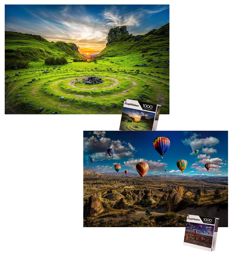 Grass & Hot Air Balloons Duo