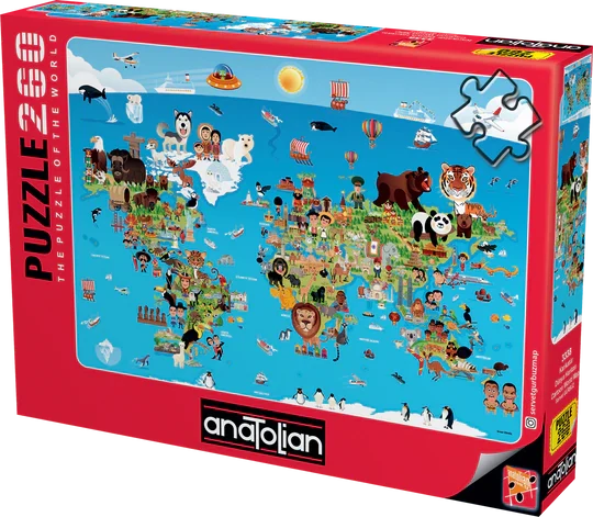 Cartoon World Map (260pcs)