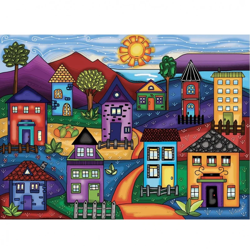 Maisons Dans La Vallee / Houses in the Valley, Anie Maltais (1000pcs)