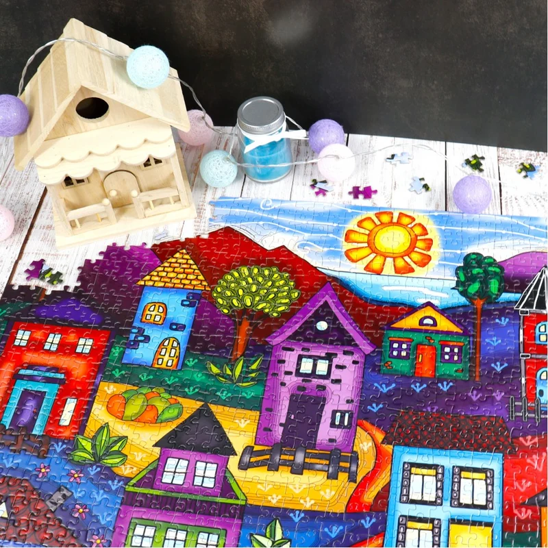 Maisons Dans La Vallee / Houses in the Valley, Anie Maltais (1000pcs)
