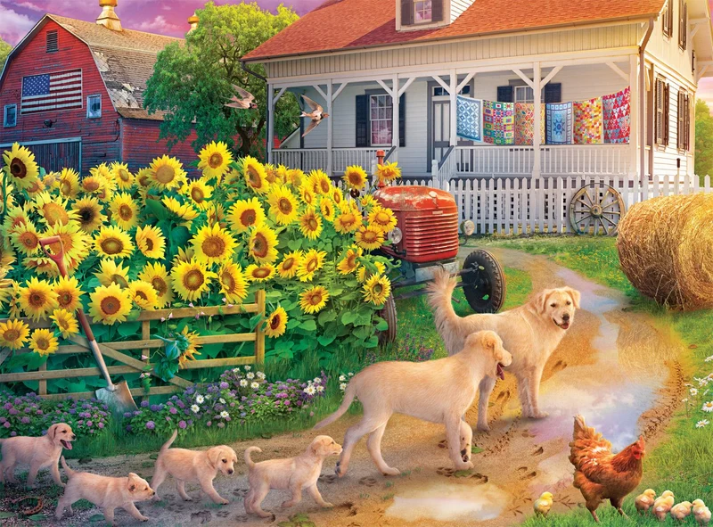 Country Life: Farm Flower Pups