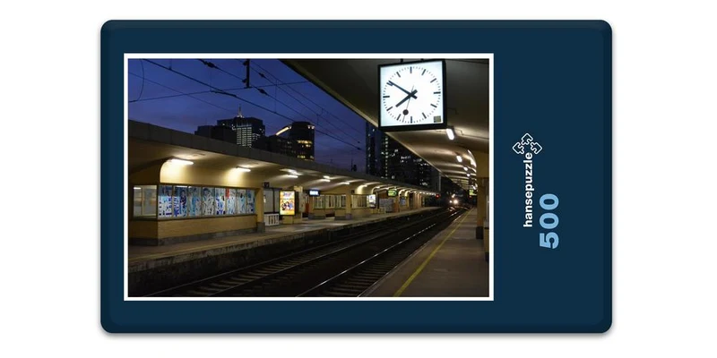 17660 Orte - Bahnhof bei Nacht Puzzle