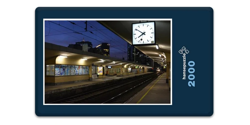 17660 Orte - Bahnhof bei Nacht Puzzle
