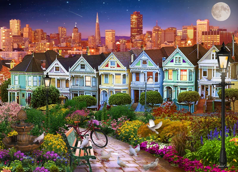 PFG Painted Ladies of San Francisco (Usage/Used - PUZZLES FOR GOOD)