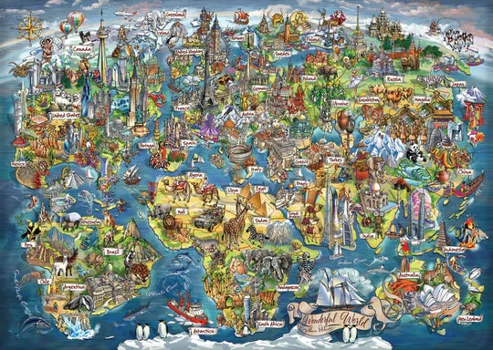 DMG Wonderful World Map (3000pcs) (DAMAGED BOX)